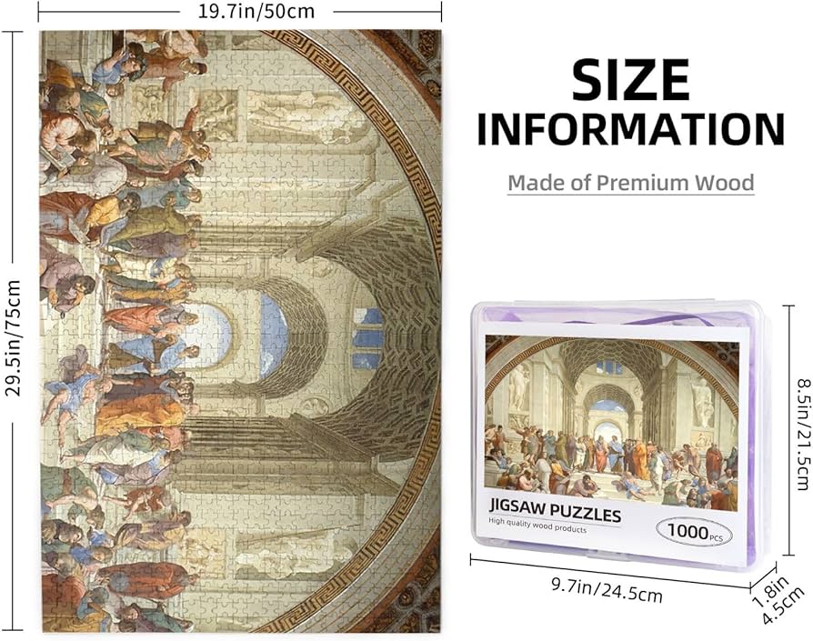 Amazon.co.jp: ジグソーパズル 1000ピース 絵画風 壁紙 アテナイの学堂