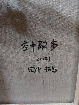 Amazon.co.jp: 田中拓馬 空中散歩 真筆 油絵 油彩 F3号 絵画 : ホーム