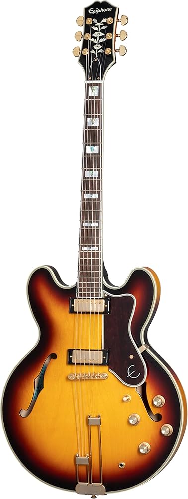 Amazon.com: Epiphone Sheraton Semi Hollow Body, Vintage Sunburst