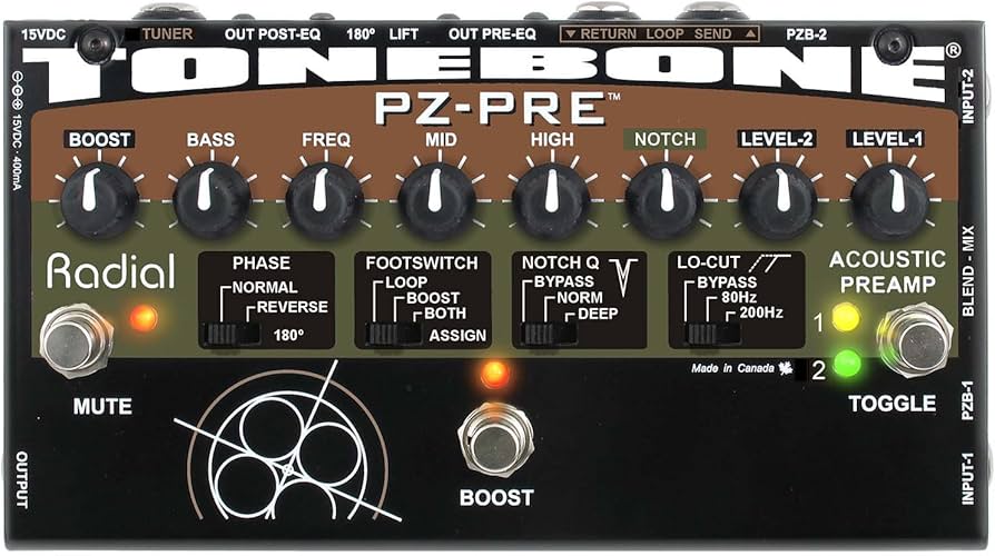 Amazon | Radial ラジアル 2CHアコースティック・プリアンプ Tonebone