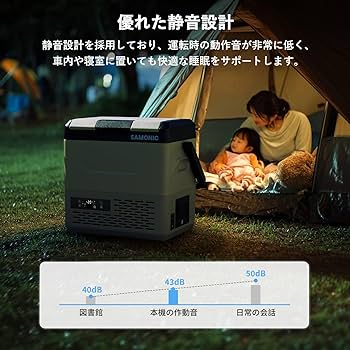 Amazon.co.jp: SAMONIC 車載冷蔵庫 ポータブル冷蔵庫 -20℃～20