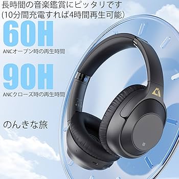 Amazon.co.jp: Ankbit ヘッドホン bluetooth ノイズキャンセリング