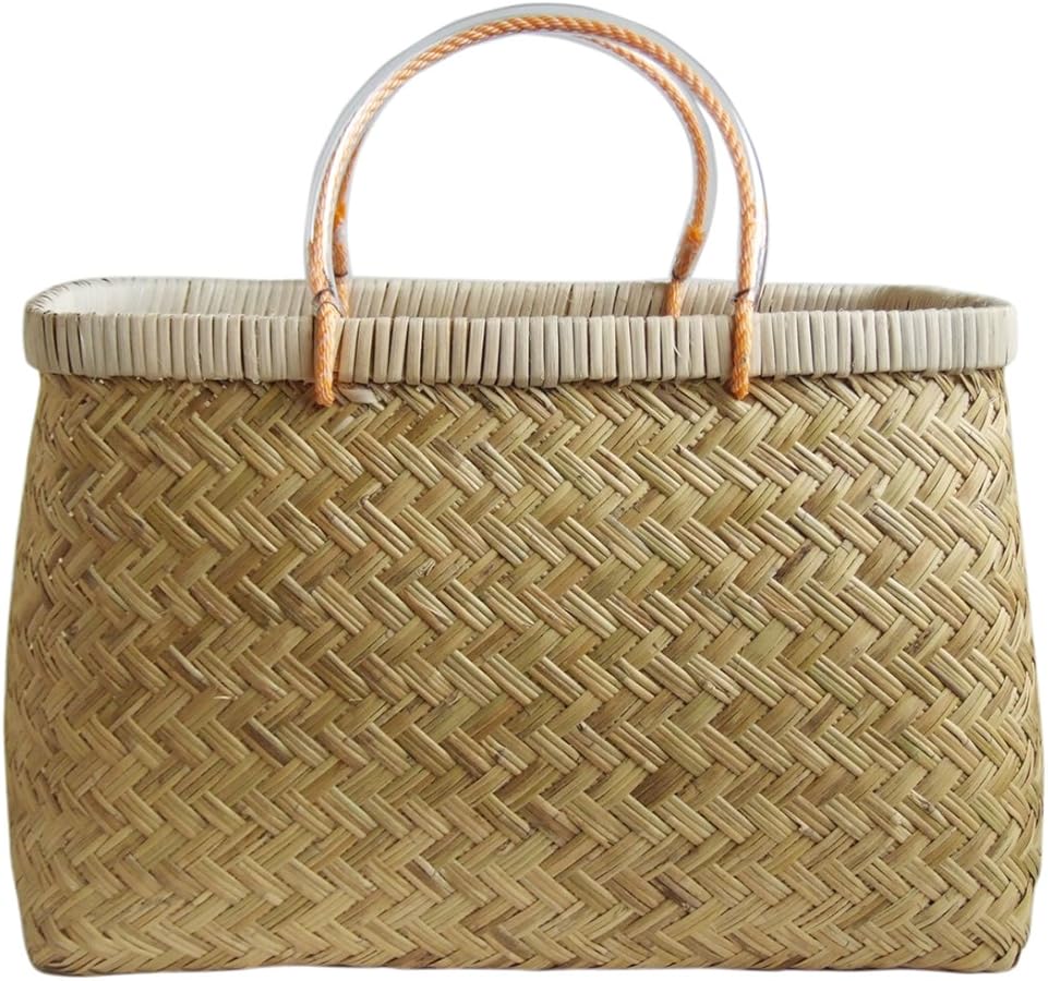 Amazon | 岩手県二戸 鳥越竹細工 スズ竹 篠竹 市場かご 尺四 W44cm