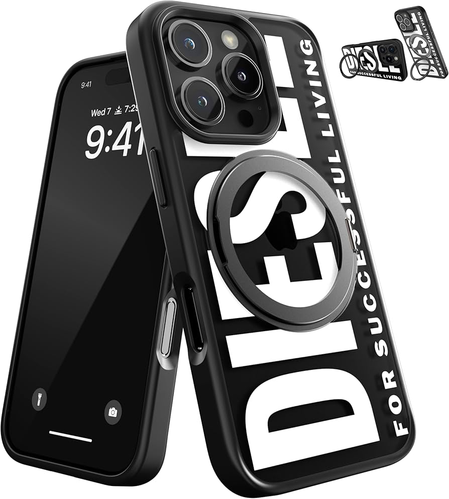 Amazon.co.jp: DIESEL iPhone16Proケース Magsafe対応 リング付き