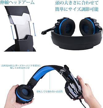 Amazon | DuaFire ゲーミングヘッドセット PS4 ゲーム用 ヘッドホン