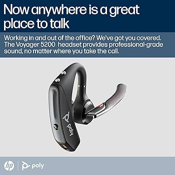 Amazon.com: Poly Voyager 5200 Wireless Headset (Plantronics