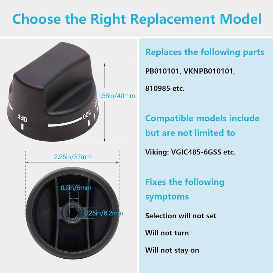 Amazon.com: Reyhoar Genuine Viking PB010101 Thermostat Bake KNOB N