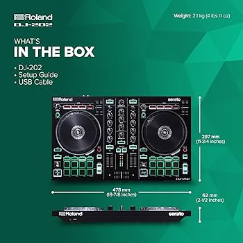 Amazon.com: Roland DJ-202 Compact DJ Controller | 2-Channel, 4