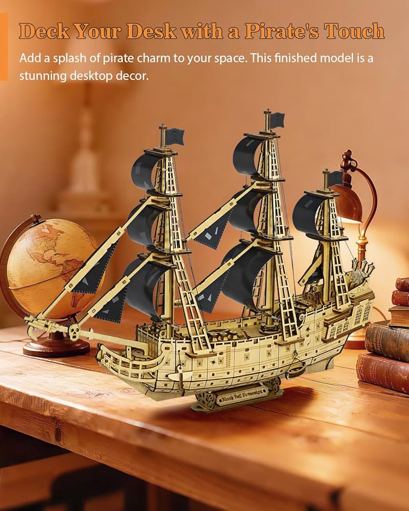 Amazon.com: Pirate Ship 3D Wooden Puzzle for Adults - Ideal