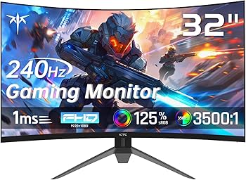 Amazon.com: KTC 32 Inch 240Hz Curved Gaming Monitor, FHD 1080P