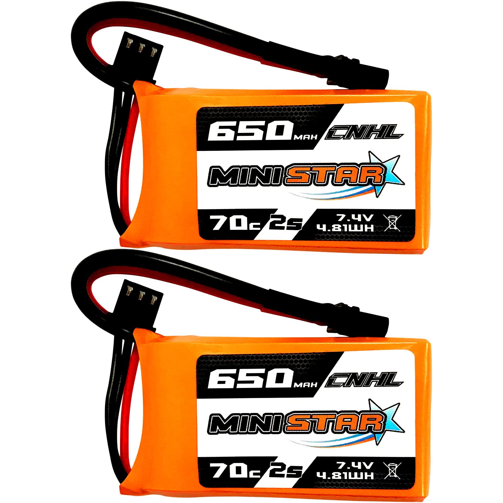 Amazon.com: CNHL 650mAh 7.4v 2s Lipo Battery 70C with XT30 Plug