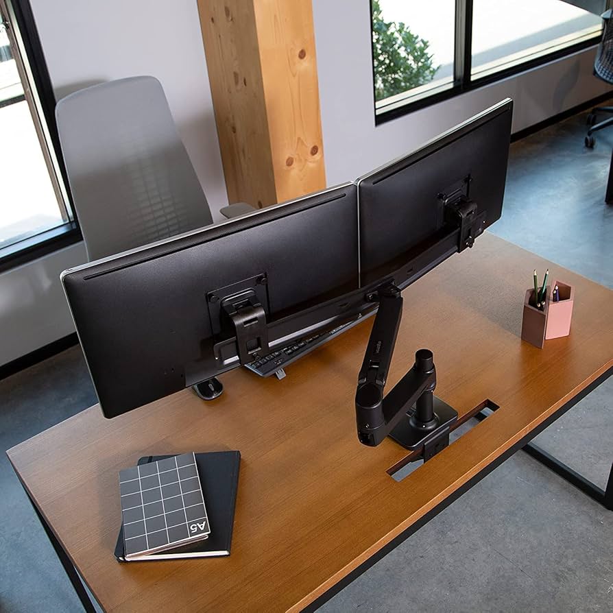 Ergotron – LX Dual Direct Monitor Arm, VESA Desk Mount – for 2