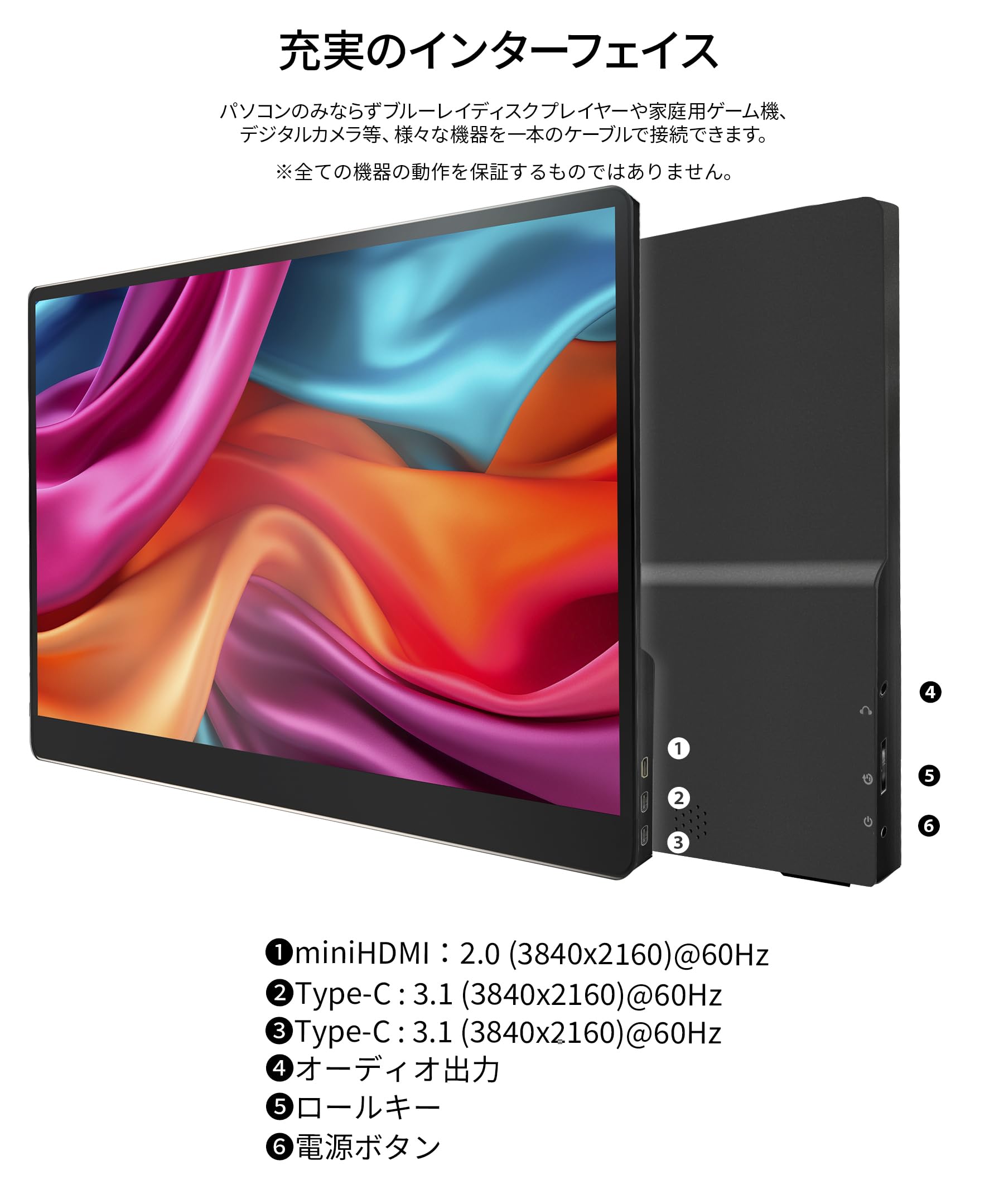 Amazon.co.jp: JAPANNEXT 14インチ モバイルモニター IPS パネル 4K