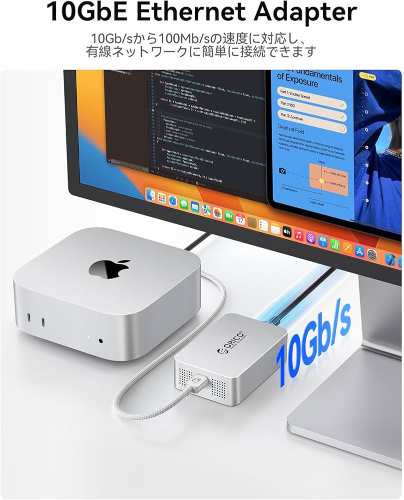 Amazon.co.jp: ORICO Thunderbolt 3 10GbE Ethernet Adapter 10gbps