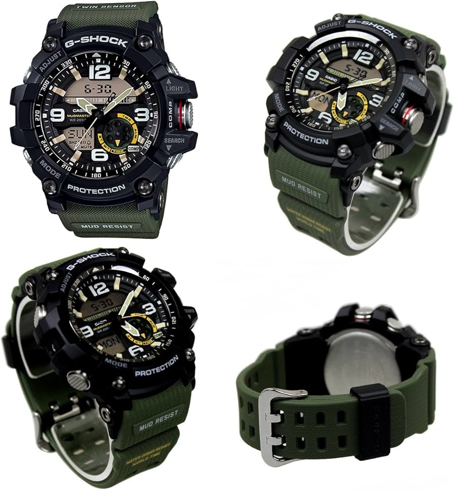 Amazon | G-SHOCK Mudmaster 20気圧防水 アナデジ プラベルトウォッチ
