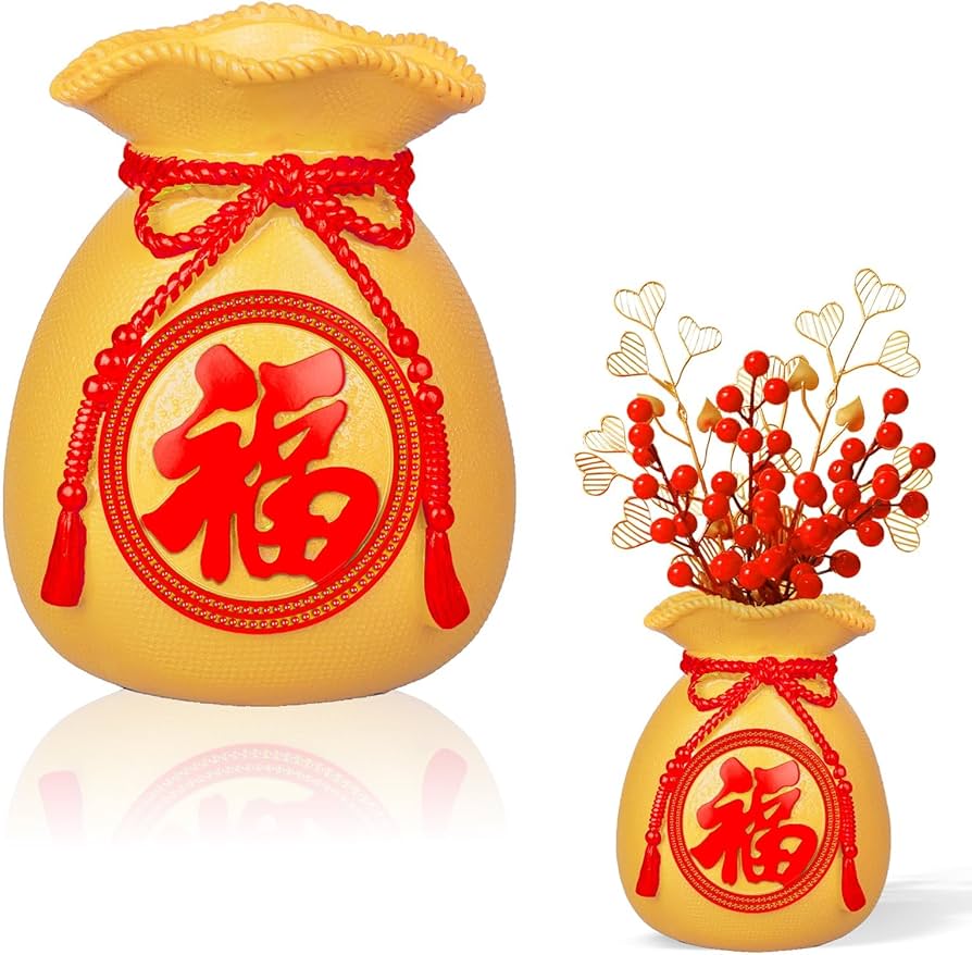 Amazon.com: Chinese New Year Lucky Bag Vase Spring Festival Feng