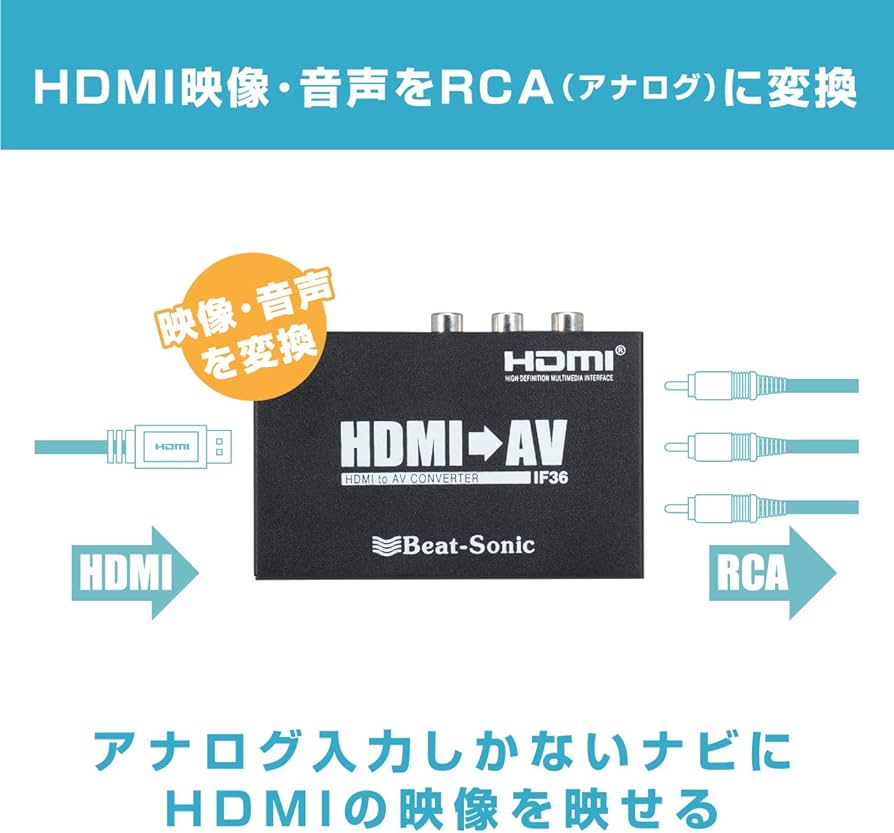 Amazon.co.jp: ビートソニック(Beat-Sonic) HDMI RCA 変換