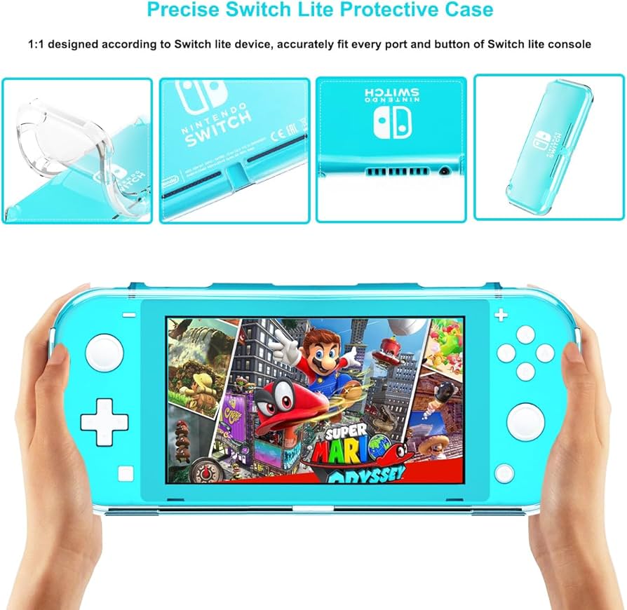 Protective Case for Nintendo Switch Lite, Durable Clear Cover for