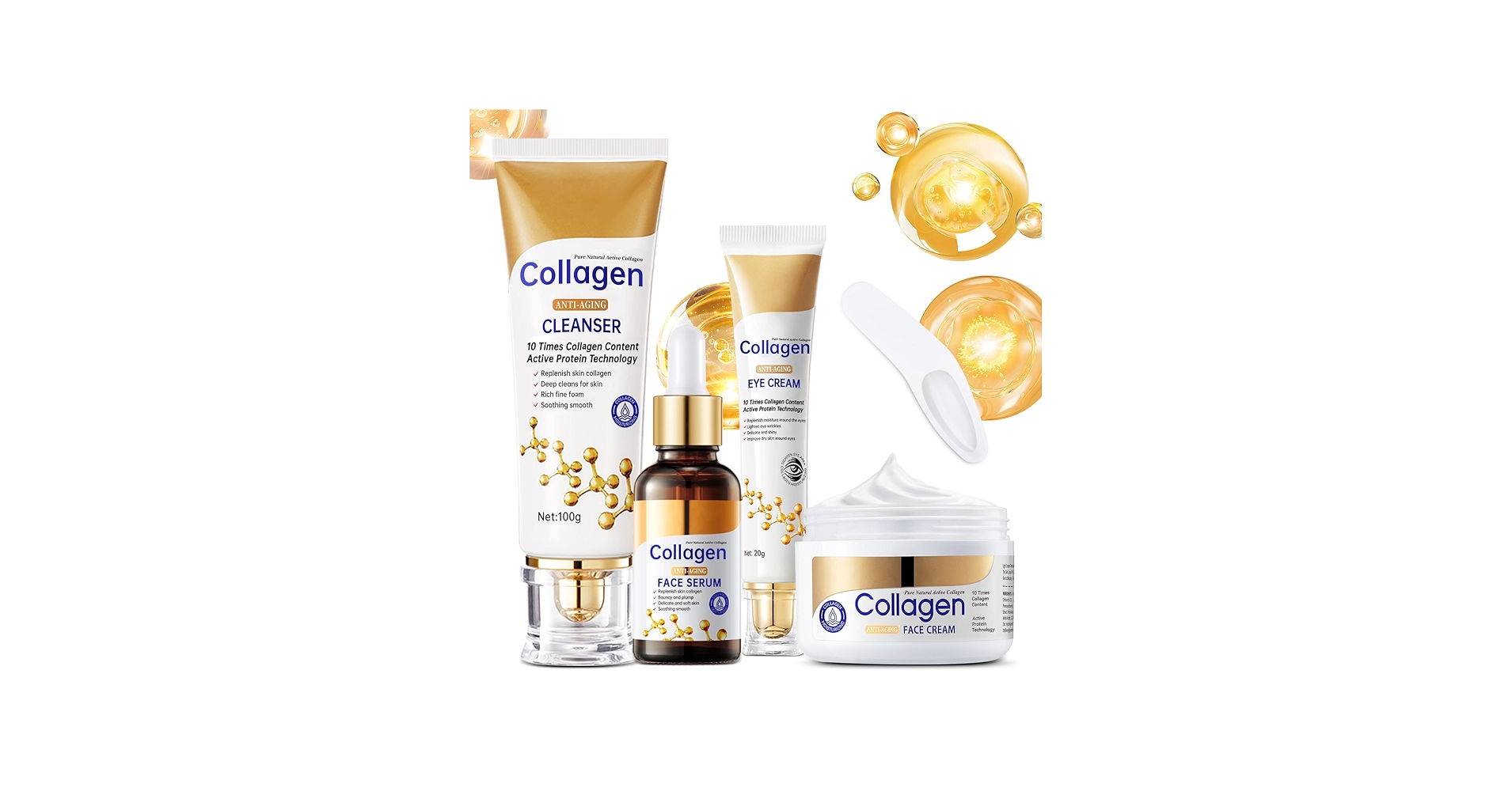 Amazon.com: Collagen Skin Care Set, Anti Aging Skincare Set for