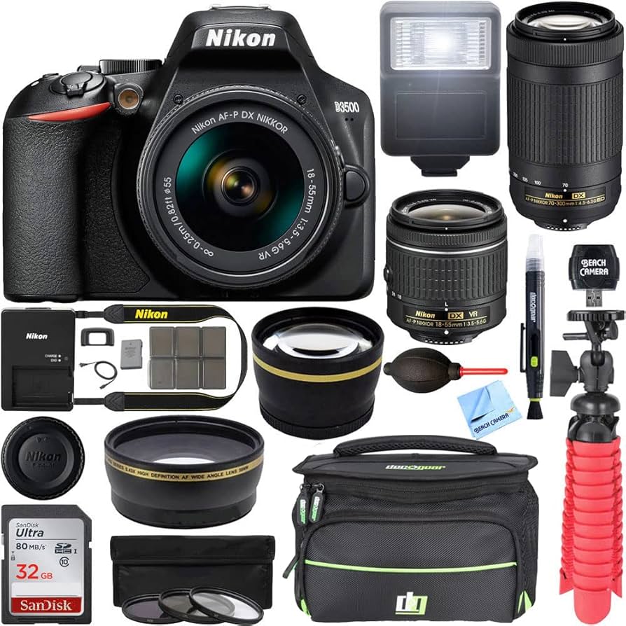 Amazon.com : Nikon D3500 DSLR Camera w/AF-P DX 18-55mm VR and 70