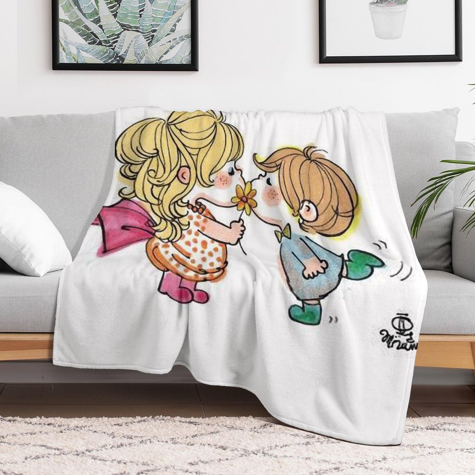 Amazon｜水森亜土 (60) エアコンブランケット ブランケット お昼寝