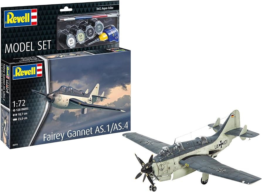 Amazon.com: Revell 63775 Model Set Fairey Gannet AS.1/AS.4 1:72
