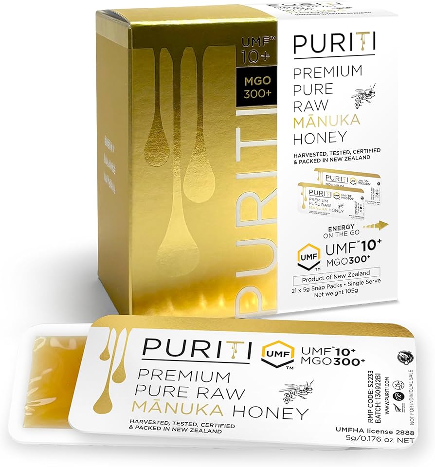Amazon.com : PURITI Genuine Raw Manuka Honey Snaps On The Go - UMF