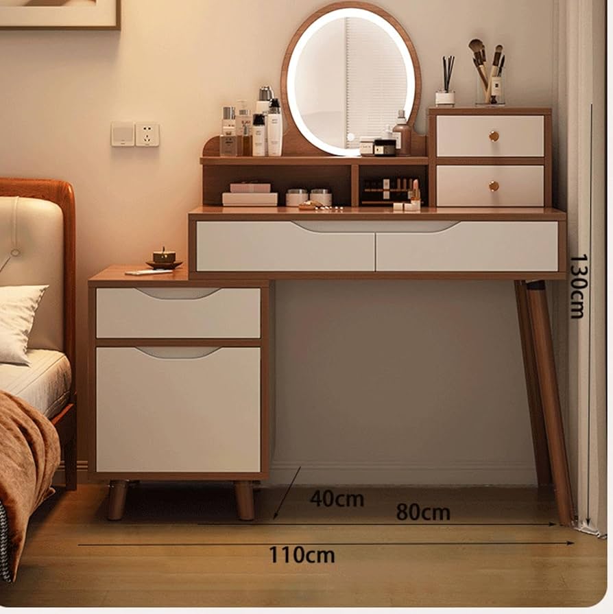 Amazon｜ドレッサー コンパクト LEDライト付きドレッサー チェアセット