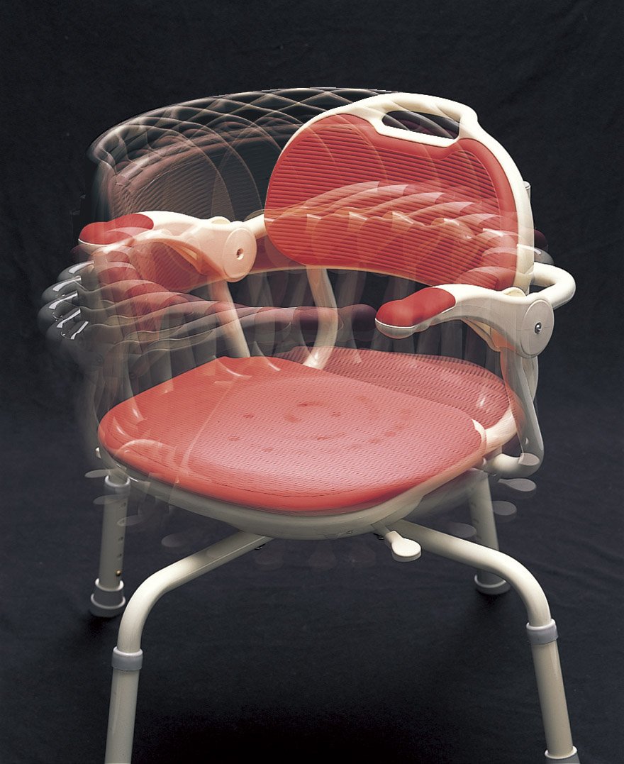 Amazon | アロン化成 肘掛付シャワーベンチ まわるくん ブルー