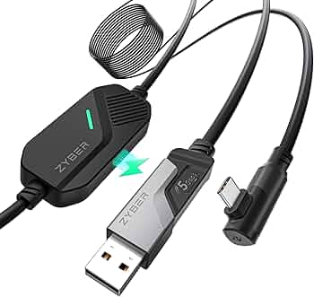 Amazon.co.jp: Zybervr リンクケーブル（黒） 高速データ転送と充電