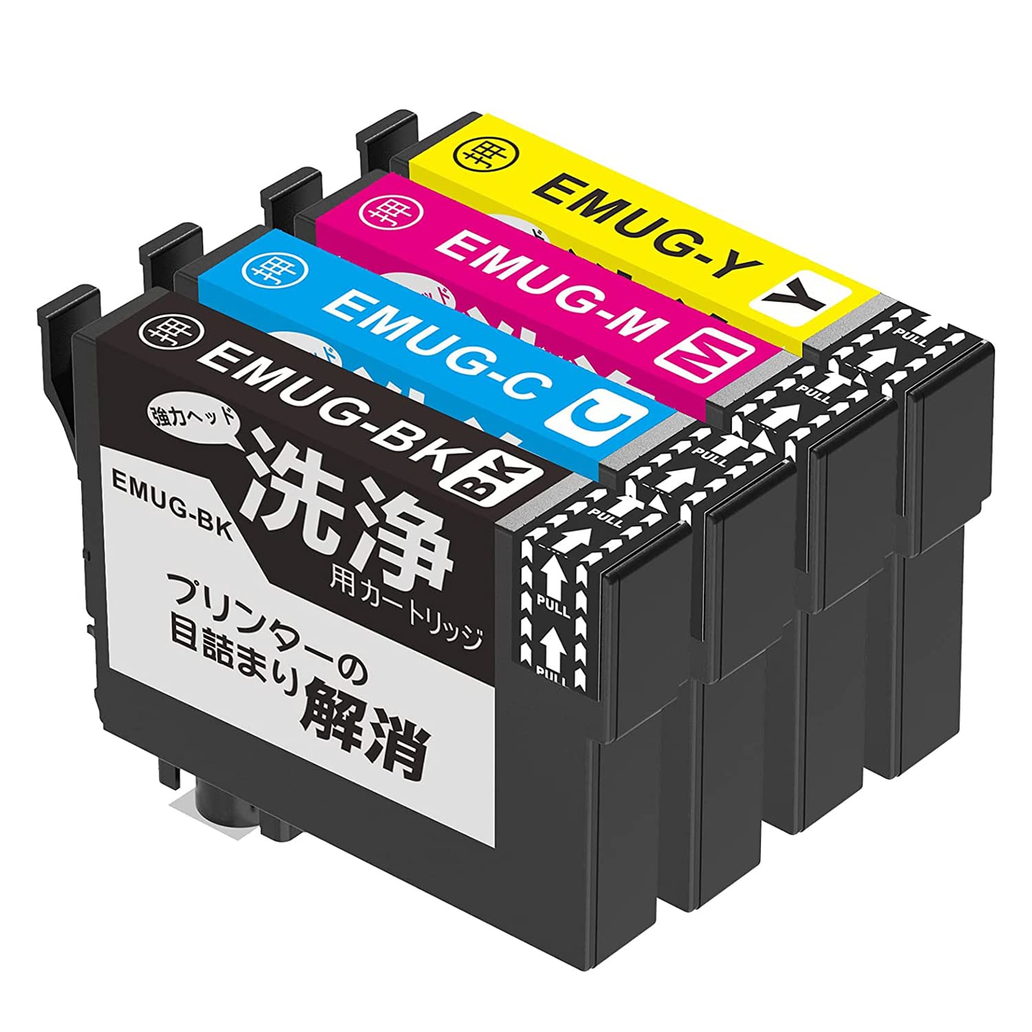 Amazon.co.jp: エプソン MUG 互換 洗浄インクカートリッジ 4色セット