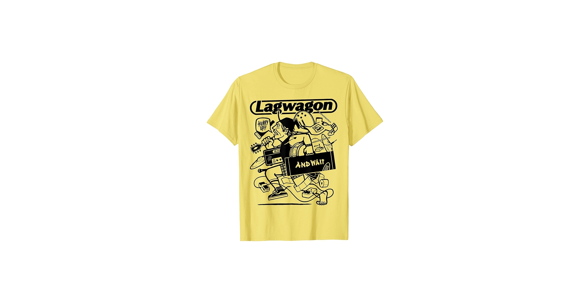 Amazon.com: Lagwagon Men's Grey Classic Fit Cartoon Pattern T