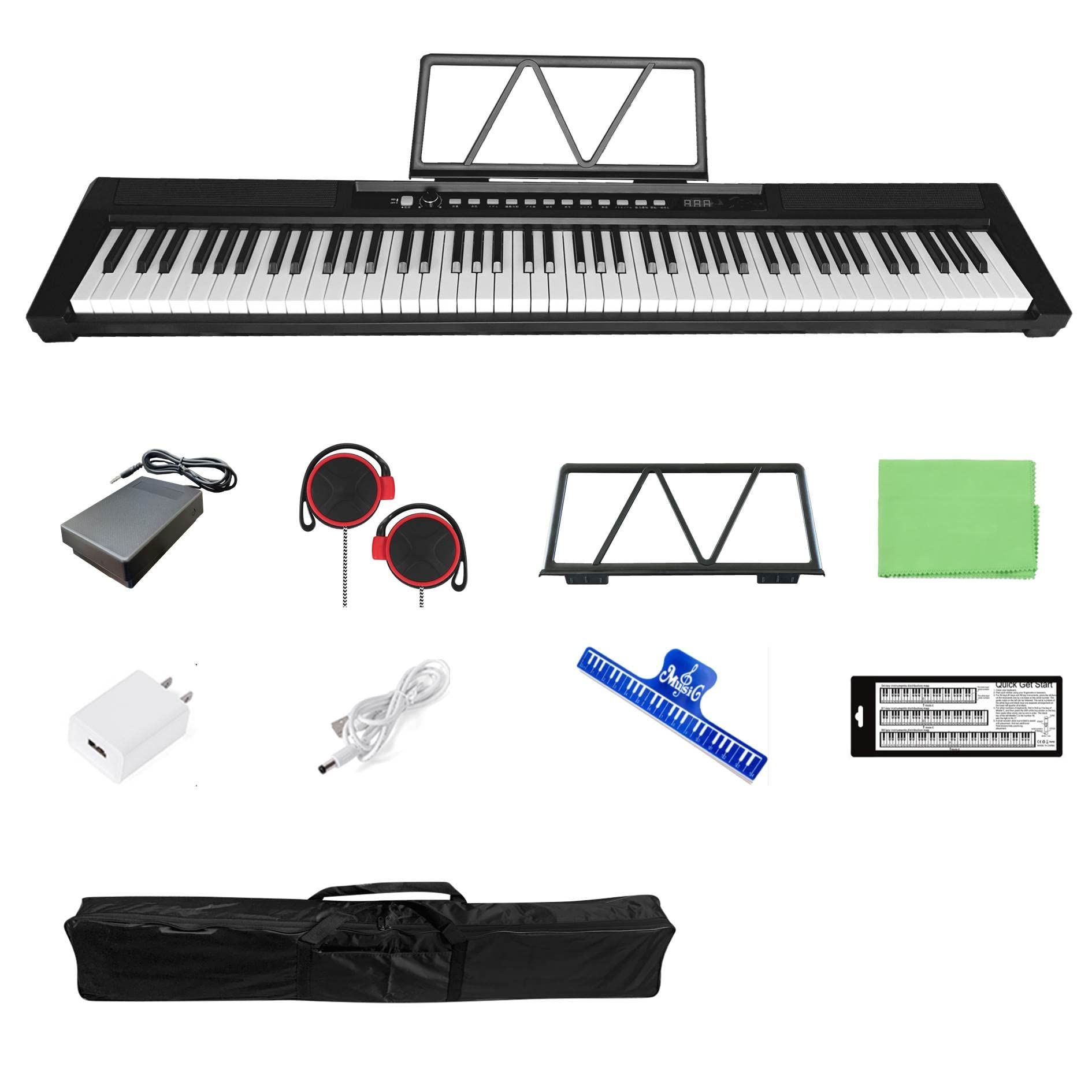 Amazon | トモイ TOMOI 2021年11月 電子ピアノ 88鍵盤 日本語表記 軽量