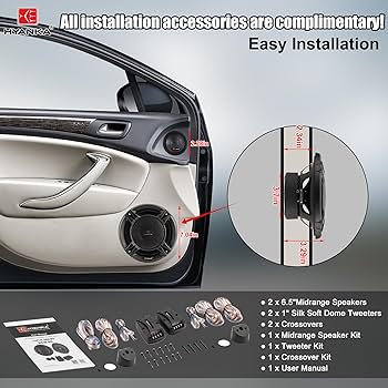 Amazon.com: H YANKA HCM-65 6.5 Component Car Speakers, 600 Watt