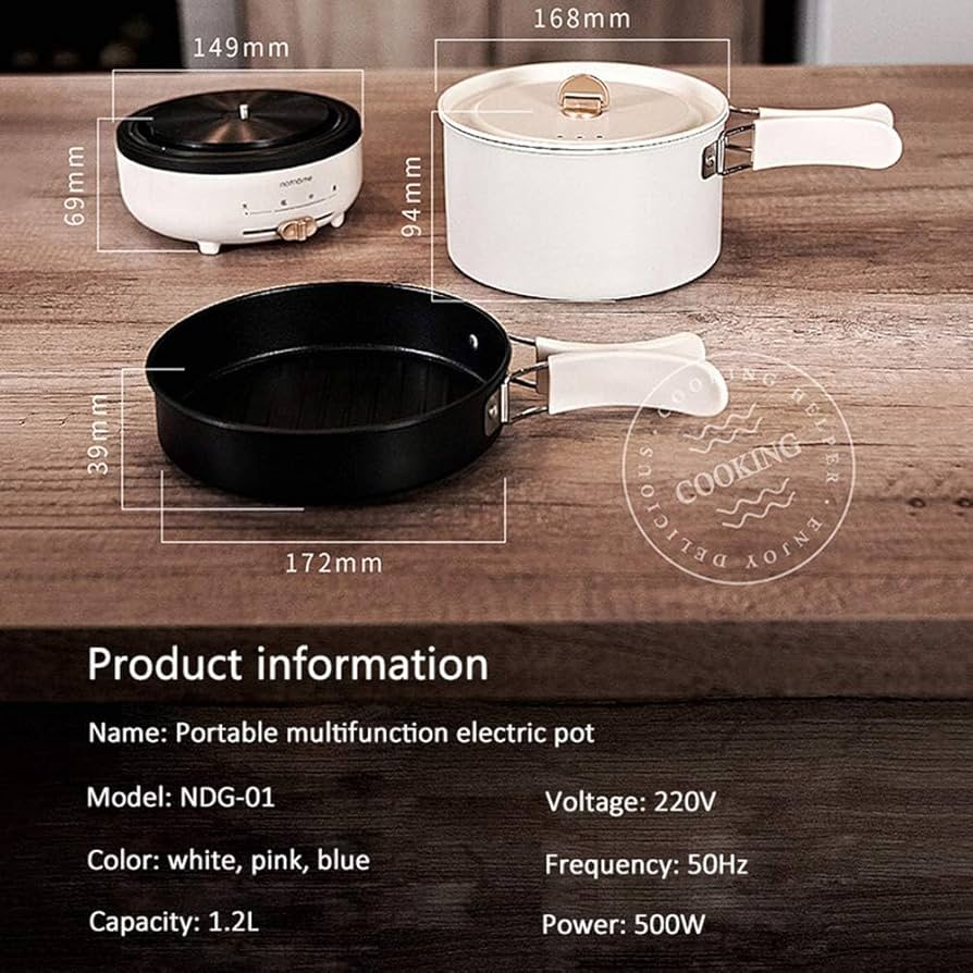 Amazon.co.jp: 6-in-1多機能電気フライパンミニ電気調理器鍋