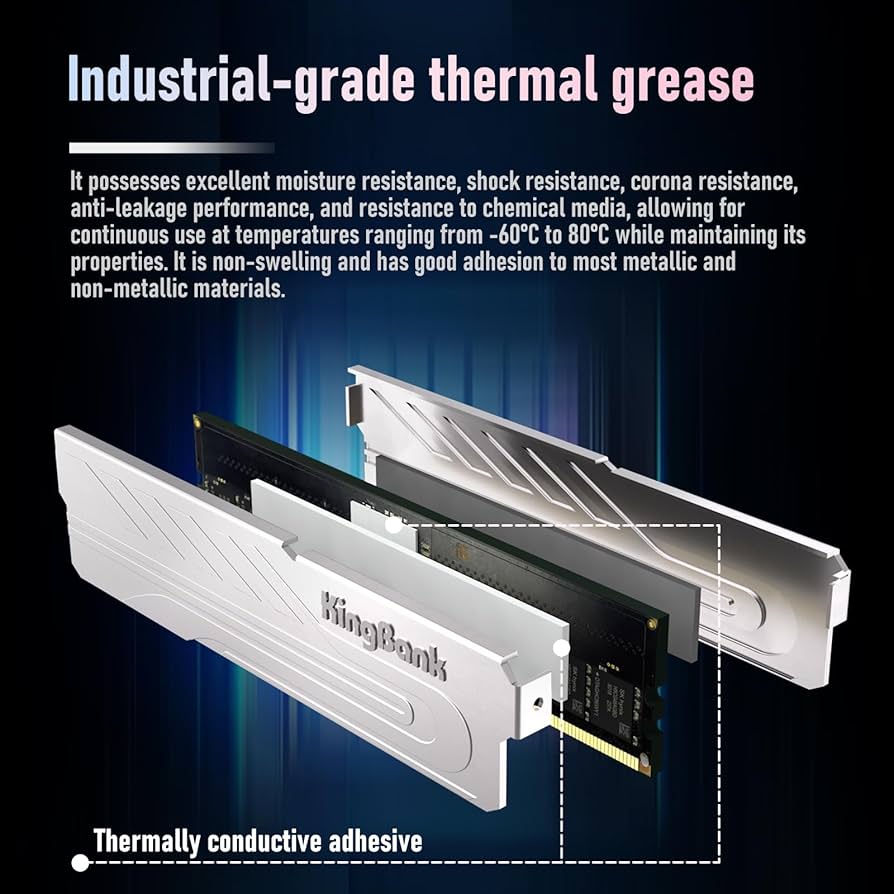 KingBank Computer Desktop Memory Ram DDR5 16GB(2x8GB) 6000MT/s