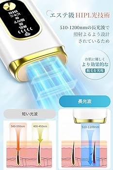 Amazon | 脱毛器 VIO対応 【サファイア冷却&サロン級HIPL脱毛器