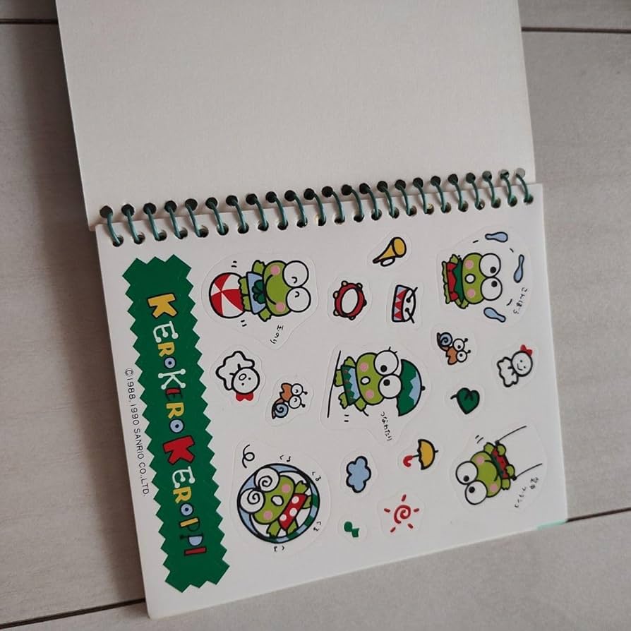 Amazon.co.jp: ※期間限定 けろけろけろっぴ レトロ メモ帳 シール