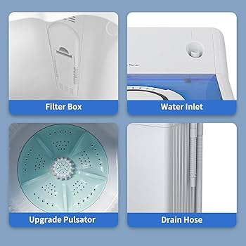 Amazon.com: Zynkez Portable Washing Machine, 40Lbs Compact Washing