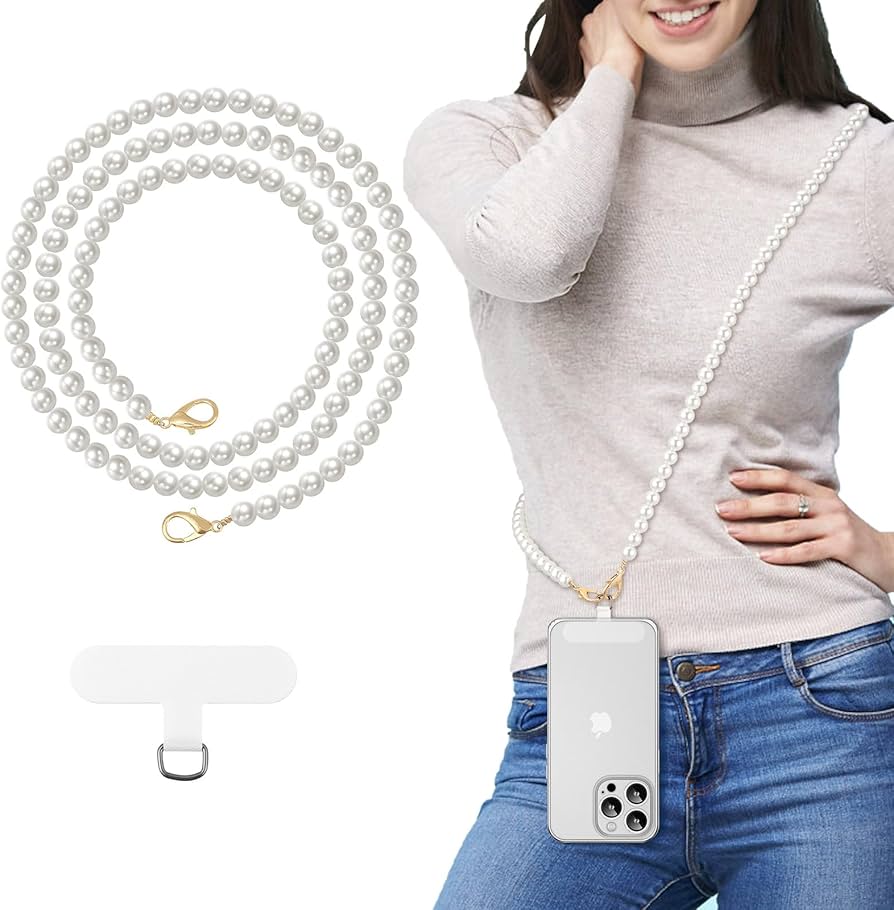 Amazon.com: MoKo Universal Phone Lanyard, Pearl Beaded Cell Phone