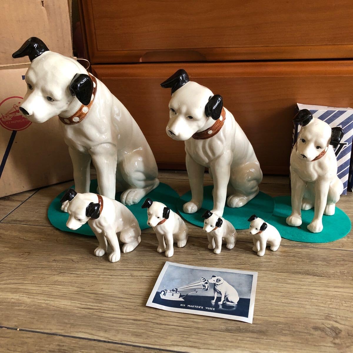 Amazon.co.jp: 当時物 ビクター犬 昭和レトロ ニッパー Victor 置物