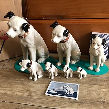 Amazon.co.jp: 当時物 ビクター犬 昭和レトロ ニッパー Victor 置物