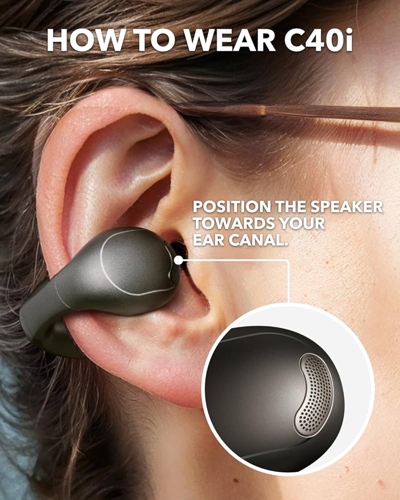 Amazon.com: Soundcore C40i by Anker, Open-Ear Earbuds, Clip-On