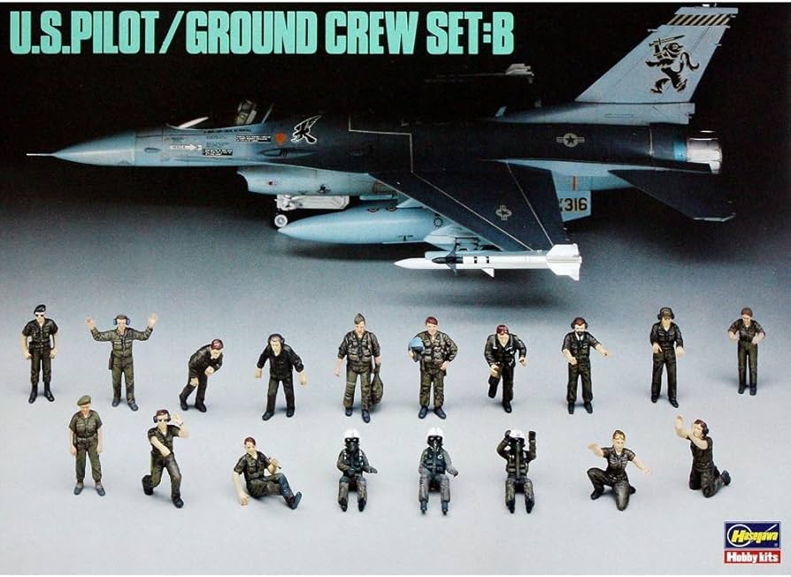 Amazon | ハセガワ 1/48 アメリカ空軍 パイロット/グランドクルー