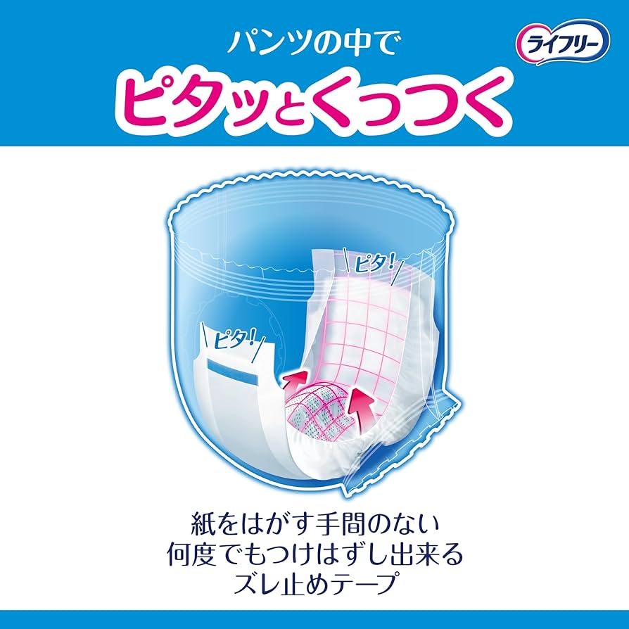 Amazon.co.jp: ライフリー パンツ用尿とりパッド ズレずに安心紙パンツ