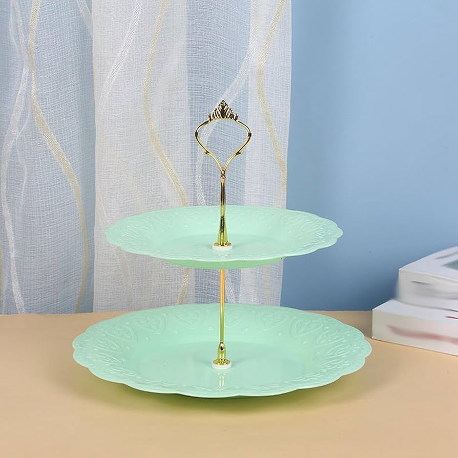 Amazon｜プラスチック ケーキスタンド お皿 コンパクト 果物収納 2段 3