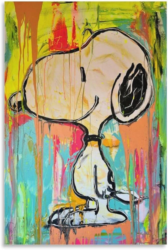 Amazon.co.jp: スヌーピーの絵画 Snoopy アートパネル ポスター