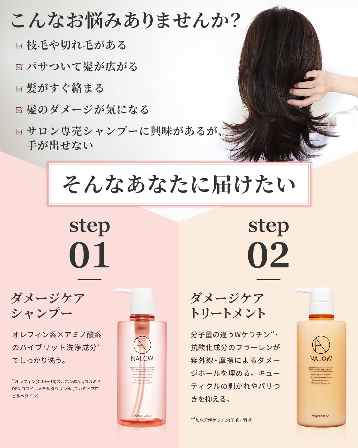 Amazon | NALOW(ナロウ) シャンプー トリートメント ダメージ集中補修