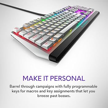 Amazon.com: Alienware Low-Profile RGB Gaming Keyboard AW510K Light