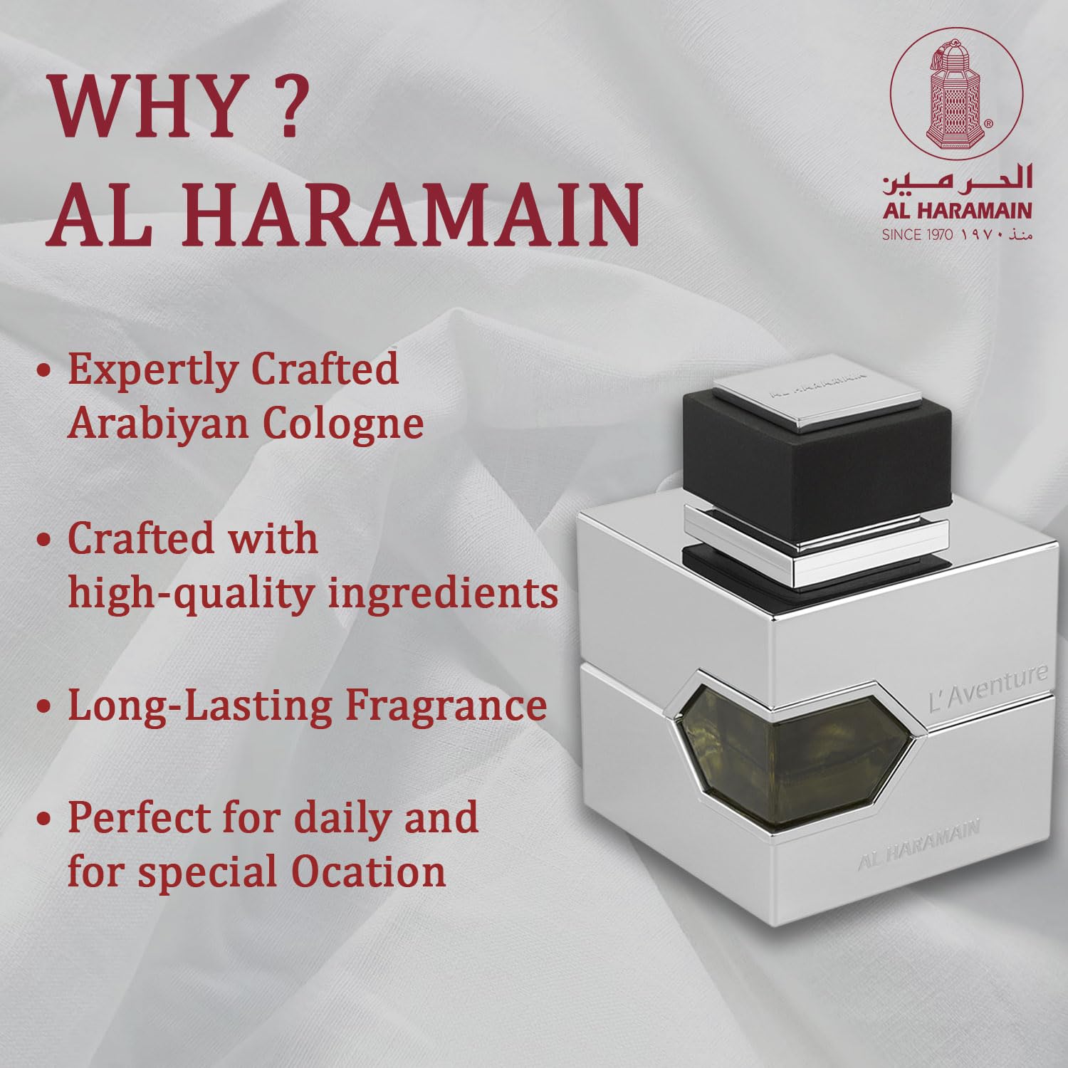 Amazon.com : L'aventure by Al Haramain Eau De Parfum Spray 3.3 oz